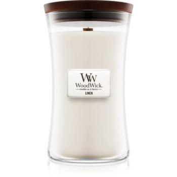 Woodwick Linen illatgyertya fa kanóccal 609.5 g kép