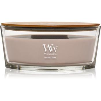 Woodwick Opulent Wood Patchouli Creme illatgyertya fa kanóccal 453.6 g kép