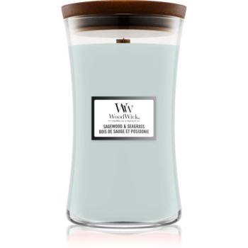 Woodwick Sagewood & Seagrass illatgyertya fa kanóccal 609 g kép