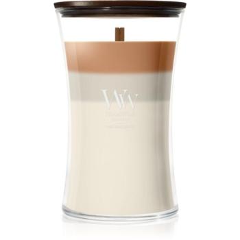 Woodwick Trilogy Café Macchiato illatgyertya fa kanóccal 610 g kép