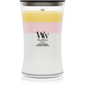 Woodwick Trilogy Floral Blossoms illatgyertya fa kanóccal 610 g kép