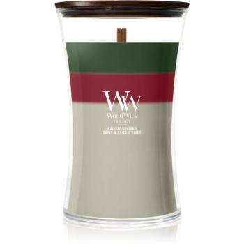Woodwick Trilogy Holiday Garland illatgyertya fa kanóccal 610 g kép