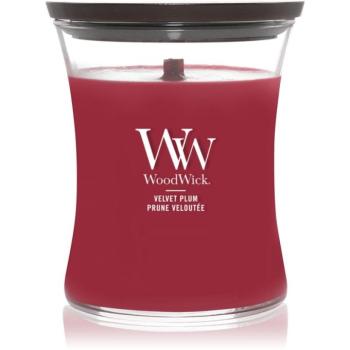 Woodwick Velvet Plum illatgyertya fa kanóccal 275 g kép