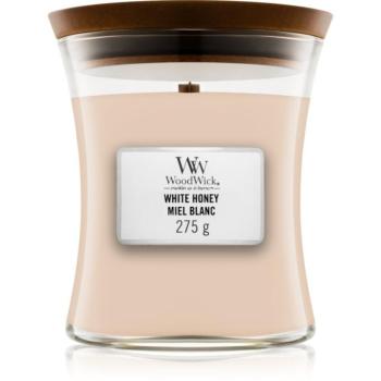 Woodwick White Honey Miel Blanc illatgyertya fa kanóccal 275 g kép