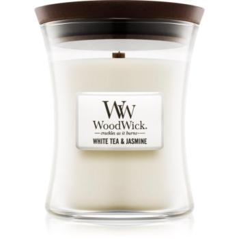 Woodwick White Tea & Jasmine illatgyertya fa kanóccal 275 g kép