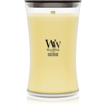 Woodwick Yuzu & Vetiver illatgyertya fa kanóccal 610 g kép