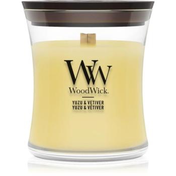 Woodwick Yuzu & Vetiver illatgyertya fa kanóccal 85 g kép
