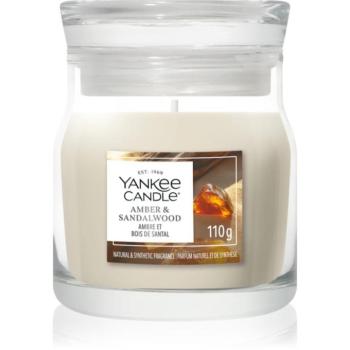 Yankee Candle Amber & Sandalwood illatgyertya Signature 110 g kép