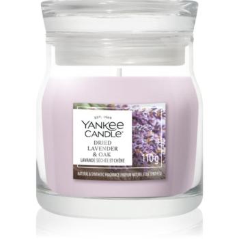 Yankee Candle Dried Lavender & Oak illatgyertya Signature 110 g kép