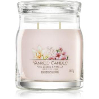 Yankee Candle Pink Cherry & Vanilla illatgyertya Signature 368 g kép
