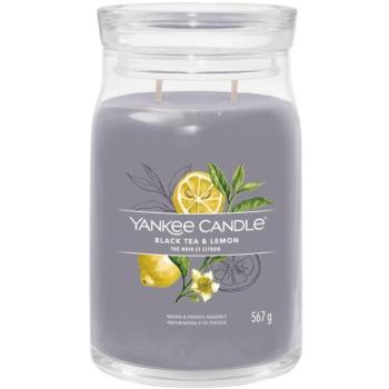 YANKEE CANDLE Signature üveg 2 kanóc Black Tea & Lemon 567 g kép