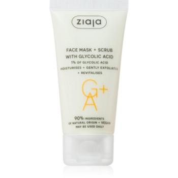 Ziaja Face Mask + Scrub with Glycolic Acid peeling maszk 55 ml kép