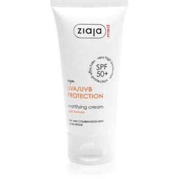 Ziaja Med Protecting UVA + UVB mattító napozó krém az arcra SPF 50+ 50 ml kép